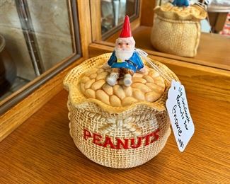 Unieboek BV Ceramic Gnome Peanut Jar 1981