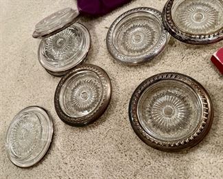 Sterling & Crystal STC Coasters (Set of 8)