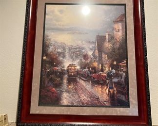 Thomas Kinkade Signed & Numbered Print "Hyde Street and the Bay, San Francisco with signed by artist COA
