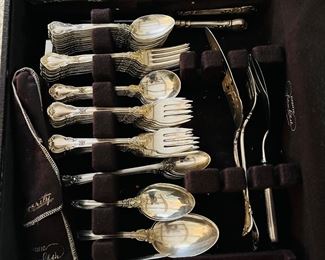 Sterling flatware.
