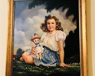 Child portrait painted by Joseph Wallace King.  Love.