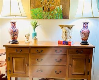 Cherry  sideboard cabinet from High Point, NC, circa 1950.  Made by the Jones Brothers.    