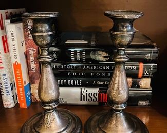 Sterling silver candlesticks.