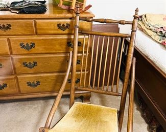 Antique rocker, purchased in an antique store Sampson County, NC in 1950.  Very old and very awesome.