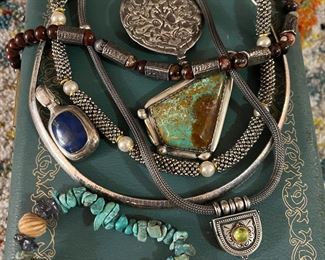 Vintage sterling and stone. Turquoise 