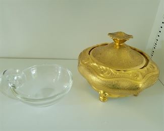 Steuben glass, Germany 22k covered porcelain