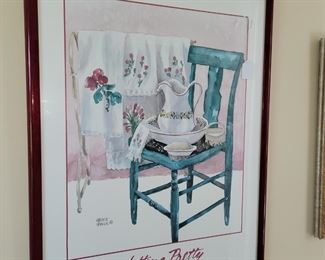 Sitting Pretty framed Helen Paul framed poster 