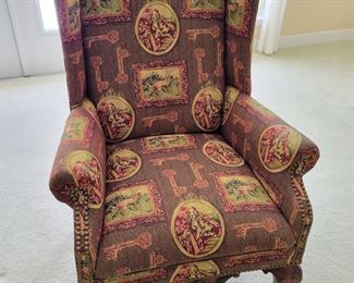 Pair of wingback chairs