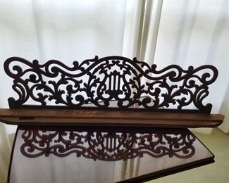 Antique wood music stand 