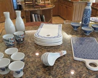 Royal Boch, Polish handmade pottery, Japanese sake sets