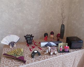 Asian items - Kokeshi dolls