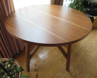 Round teak table