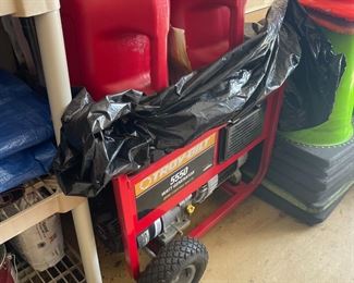 TROY-BILT PORTABLE GENERATOR 10 HP 5550 WATT POWER PLANT; INCLUDES 2- 5 GAL GAS TANKS