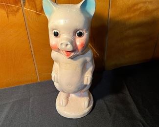 Chalk pig bank.  As is