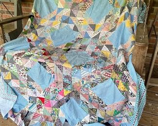 Feedsack quilt top