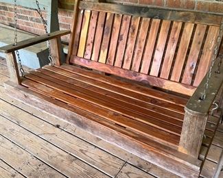 Cedar porch swing 