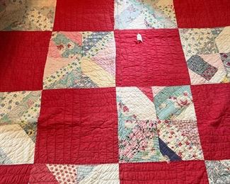 Old quilt hand quilted 