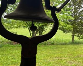 #2 cast Iron Dinner Bell w Post 