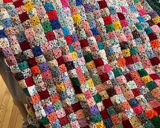 Handmade YoYo Quilt 