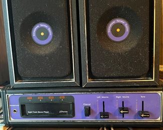 JC Penny 8 track player stereo. Purple 