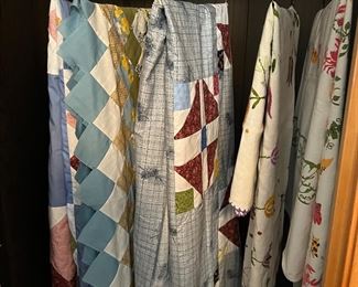 Quilt tops and tablecloths 