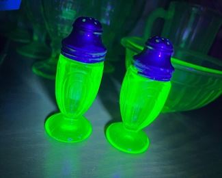 Green Uranium Vaseline Glass