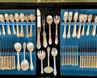 158 pc. Set of George Jensen Sterling in the Continental Pattern...No Monogram