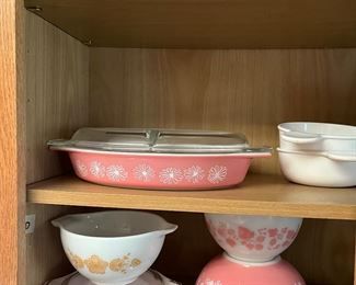 Pyrex Pink Gooseberry & Pink Daisy