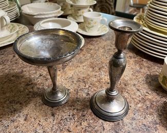 Sterling Weighted Candlestick & Champagne Cup