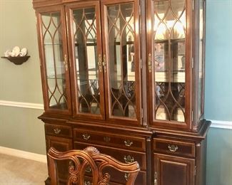 Incredible lighted china cabinet