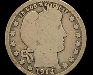 1914 barber quarter