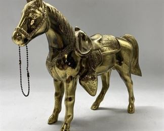 Brass horse figurine