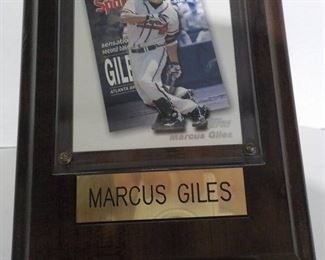 Framed Marcus Giles Braves Baseball Card