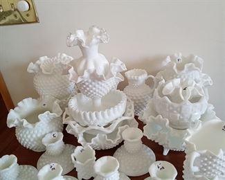 Hobnail milk glass