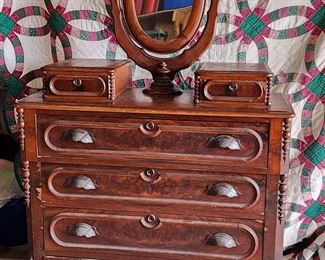 Victorian Dresser with Hanky Boxes