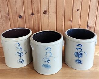 Salt Glazed Stoneware Crocks