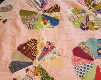 Vintage fabric handmade quilt