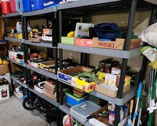 Tools, car, home, lawn, and garden items. 