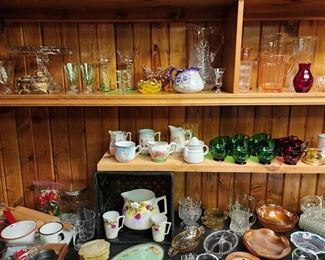 Beautiful glassware and pottery
