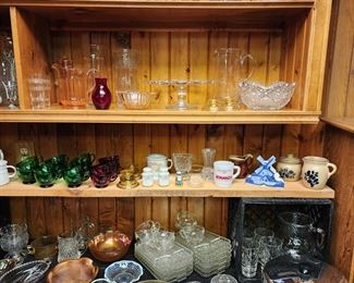 Beautiful glassware and pottery