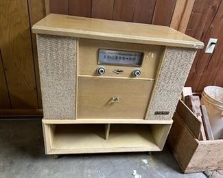 Vintage Record Player and Radio