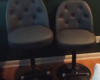 pair of adjustable bar stools