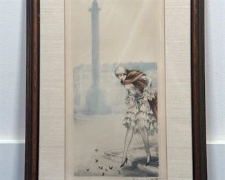 $1850, Icart, Place Vendrome, 1929. 6.5 x 13 in.