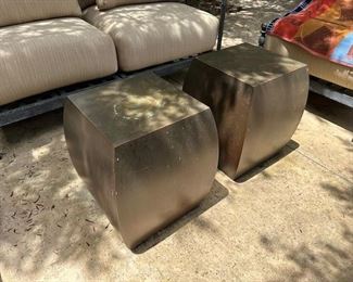 $500 bronze coffee tables. Bronze frame (Jeffrey Hitchcock Interior Design)