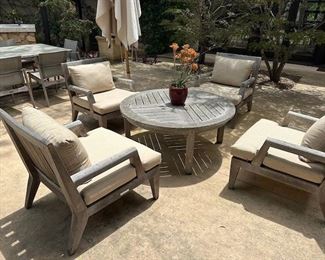 $1500, 4 teak chairs and table (Hayward's)