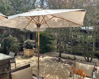 $300/each, canvas umbrella with base (Santa Barbara Designs) two available
