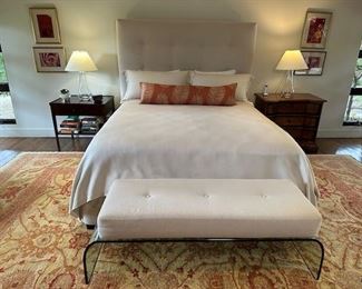 $1200. Tufted fabric headboard and mattress base (available after June 6th)