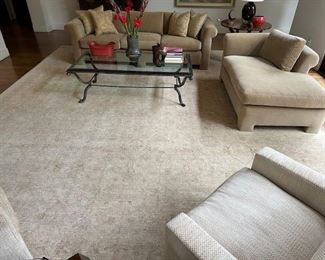 $2500. Oushak rug. 211 x 161 in