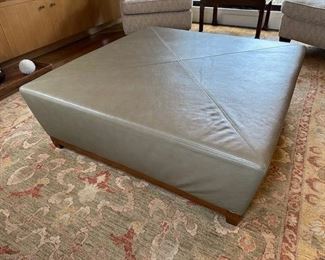 $1300 Leather ottoman 42 x 48 x 16