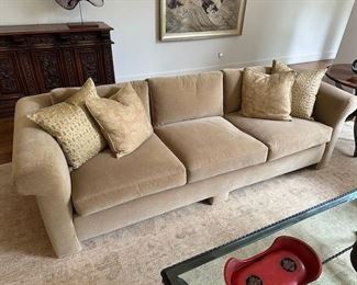 $650.  3-seat sofa- firm down filled cushions 97 x 38 x 27.5 (seat height 19.5)